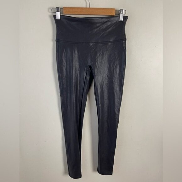 SPANX Faux Leather Leggings black size medium - Picture 5 of 14